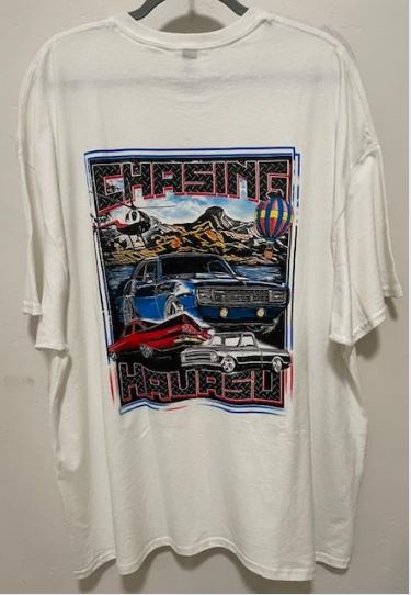 Chasing Havasu White Car T-shirt