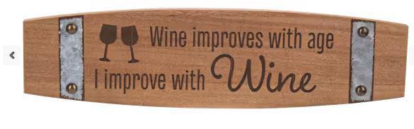 Routed Wine Barrel Wall Plaques - Horizontal