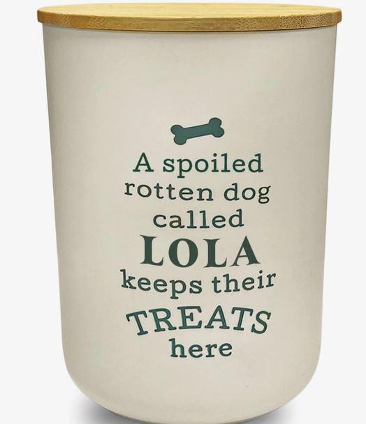 Dog Treat Jar Lola