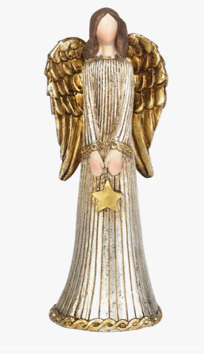 Angel Golden with Star Resin 5.75"H