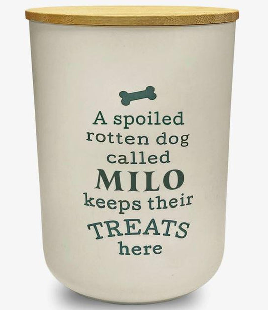 Dog Treat Jar MIlo