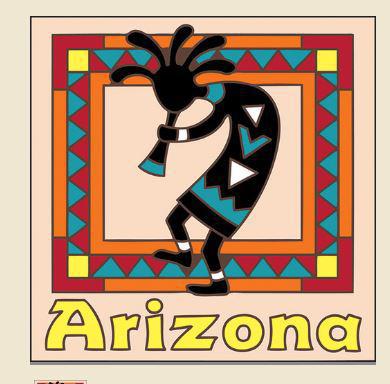 6X6 Tile Arizona Kokopelli/947