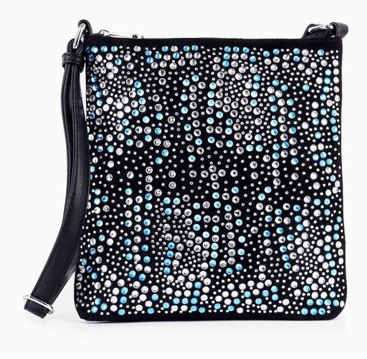 Colorful Rhinestone Design Crossbody Sling