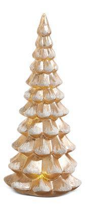 LIGHTED ANTIQUED CHAMPAGNE TREE