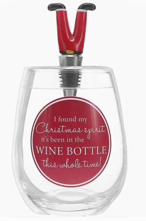 Christmas Spirit Wine Glass Gift Set