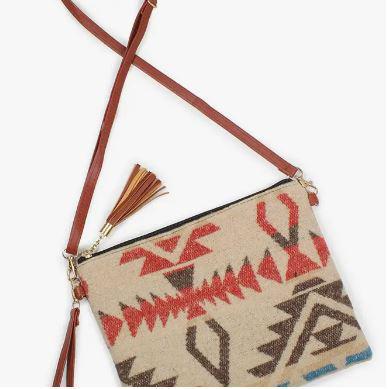 Western Print Crossbody Bag