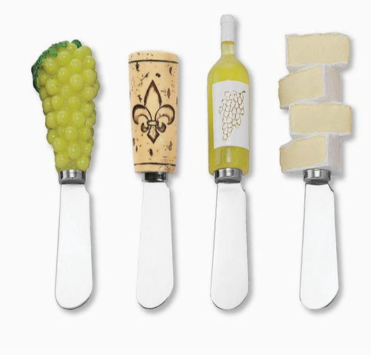 White Wine Party Polyresin Cheese Spreader
