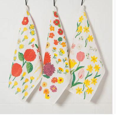 Flowers of the Month Bakers Floursack Dishtowels