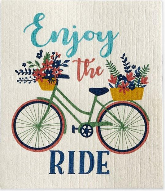 Enjoy the Ride Swedish Dishcloth