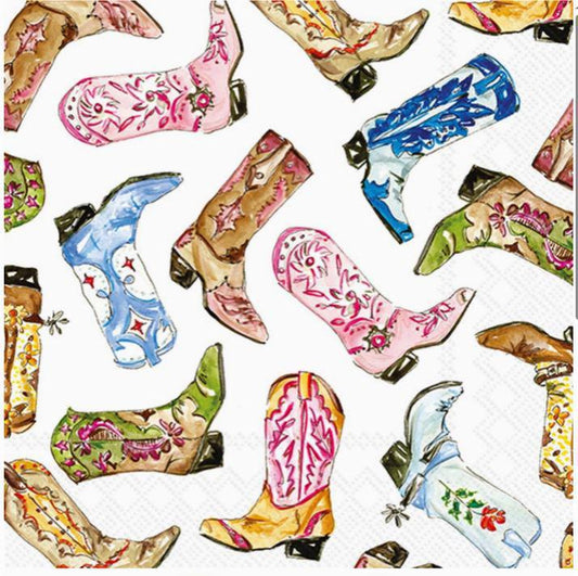 Paper Cocktail Napkins Pack of 20 Boot Scootin
