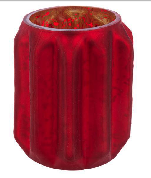 Cranberry Mercury Votive Holders