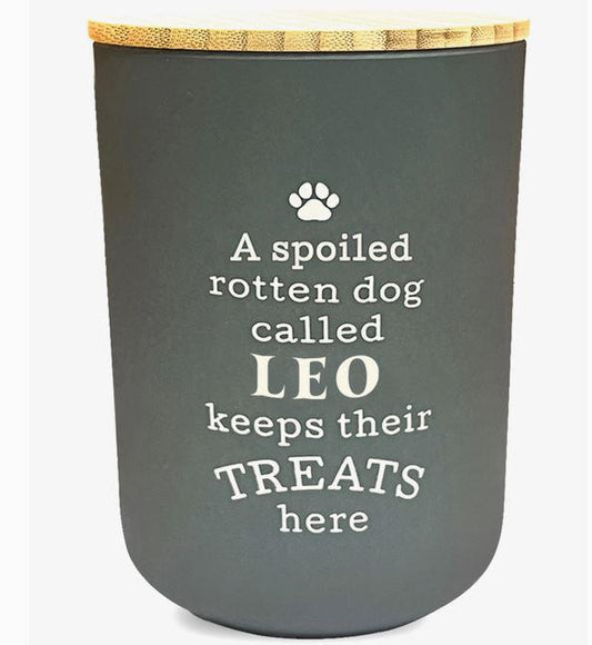 Dog Treat Jar Leo