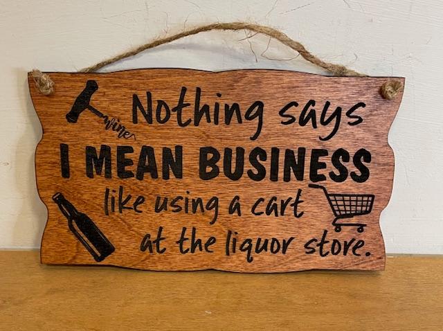 Engraved Wood Sign